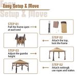 Wonlink 11x11 ft Adjustable Gazebo Tent with Mosquito Net