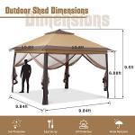 Wonlink 11x11 ft Adjustable Gazebo Tent with Mosquito Net