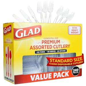 Heavy Duty Disposable Cutlery Set - 240 Pieces