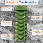 SereneLife Compact Sleeping Pad with Pillow for Camping