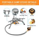 WADEO 3700W Portable Camping Gas Stove with Case