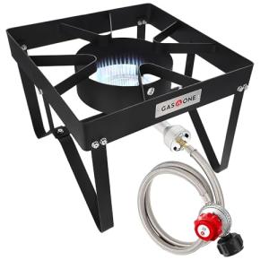 GasOne B-5200K Outdoor Propane Stove with Hose