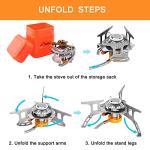 WADEO 3700W Portable Camping Gas Stove with Case