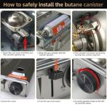 Portable Butane Camp Stove with Windblocker