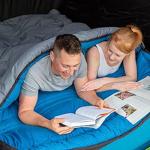 Blue Rectangular Sleeping Bag for Cool Weather 40°F