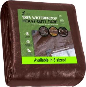 Heavy Duty Waterproof Tarp Cover 8x10
