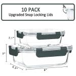 Glass Food Storage Containers with Lids - 10 Pack