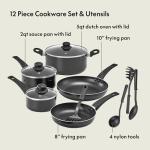 Bella 12-Piece Cookware Set, Non-Stick, Durable