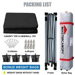 Durable 10x10 Black Pop-Up Canopy Tent