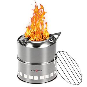 Portable Stainless Steel Camping Stove with Grill