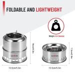 Portable Stainless Steel Camping Stove with Grill