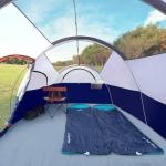 Spacious 8-Person Waterproof Camping Tent - Blue