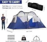 HIKERGARDEN 10-Person Easy Set Up Camping Tent