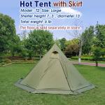 Lightweight 4-Person Tipi Tent with Stove Jack