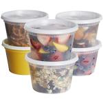 48 Sets 16 oz. Airtight Plastic Food Containers