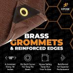 Heavy Duty Waterproof Brown Tarp Cover 6' x 8