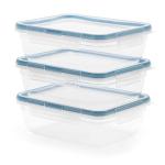 Leakproof Plastic Food Storage Containers - 3-Pack