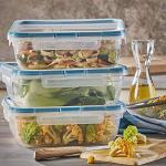 Leakproof Plastic Food Storage Containers - 3-Pack