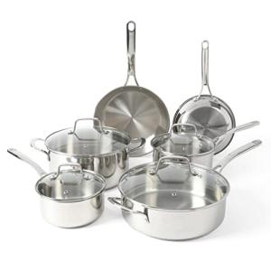 Martha Stewart Castelle 10-Piece Stainless Steel Cookware