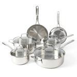 Martha Stewart Castelle 10-Piece Stainless Steel Cookware
