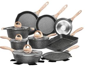 20-Piece Nonstick Cookware Set for Camping