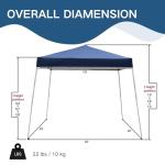 Outvita 10'x10' Instant Waterproof Pop-Up Canopy