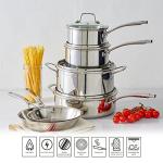 Martha Stewart Castelle 10-Piece Stainless Steel Cookware