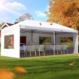 Quictent 10x20 ft Pop-up Canopy with Windows