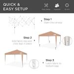 10x10ft Pop Up Canopy Tent with Adjustable Height