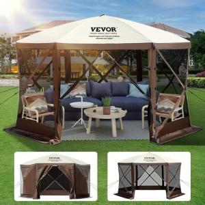 VEVOR 12x12ft Screen Tent with Pop-up Canopy