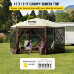 VEVOR 12x12ft Screen Tent with Pop-up Canopy