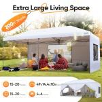 Quictent 10x20 ft Pop-up Canopy with Windows