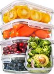 Airtight Glass Meal Prep Containers - 5 Pack