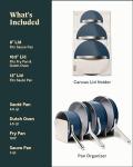 Ceramic Non-Stick Cookware Set with Storage Solutions