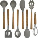 Umite Chef Silicone Utensil Set with Wooden Handles