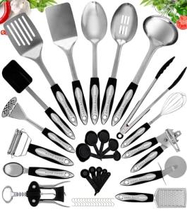 25-Piece Stainless Steel Cooking Utensil Set
