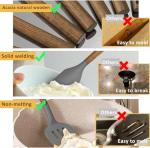 Umite Chef Silicone Utensil Set with Wooden Handles