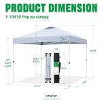10x10 Instant Pop Up Canopy Tent with Weights