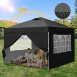 GDY 10x10ft Pop-up Canopy Tent with Sidewalls
