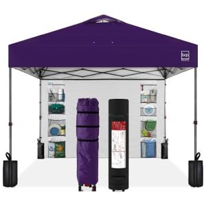 10x10ft Easy Pop Up Canopy with Side Wall