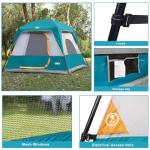 4-Person Waterproof Camping Tent with Rainfly