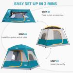 4-Person Waterproof Camping Tent with Rainfly