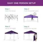 10x10ft Easy Pop Up Canopy with Side Wall