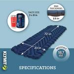 Klymit V-Shape Static Camping Pad, Navy Blue