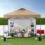 10x10ft Easy Pop Up Canopy with Side Wall