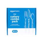 Amazon Basics 192 Count Clear Disposable Cutlery Set