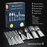 45-Piece Stainless Steel Silverware Set for 8