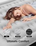 Queen Air Mattress with Built-in Pump, Fast Inflation