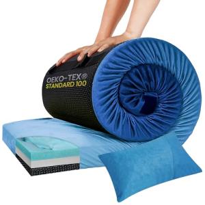Memory Foam Camping Sleeping Pad with Travel Bag