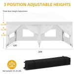 10x20 Heavy Duty Pop Up Canopy Tent Set